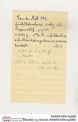 Etiketten zu Granat (NHMW-MIN-Ay686)